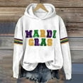 thumbnail image 2 of BKQCNKM Mardi Gras Outfit for Women Mardi Gras Shirts for Women Hoodies for Men Womens Sweatshirt Hoodies for Women Hooded Neck Long Sleeve Mardi Gras Mardi Gras Sweatshirt, White XXL, 2 of 4