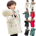 thumbnail image 5 of KAUOD Boys Winter Parka Coats Faux-F𝐮r Hood Waterproof Puffer Jackets Kids Toddler Padded Insulated Ski Outwear with Pockets, 5 of 5