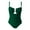 Green, variant on QHFBli Womens One Piece Swimsuit for Women Tummy Control Ruched Bathing Suit Cutout U Wire Swim Suits