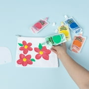 Puffy Foam Paint 8 Pieces Kit with 5 Rainbow Paints and 3 Texture Tools, Mulit-Color