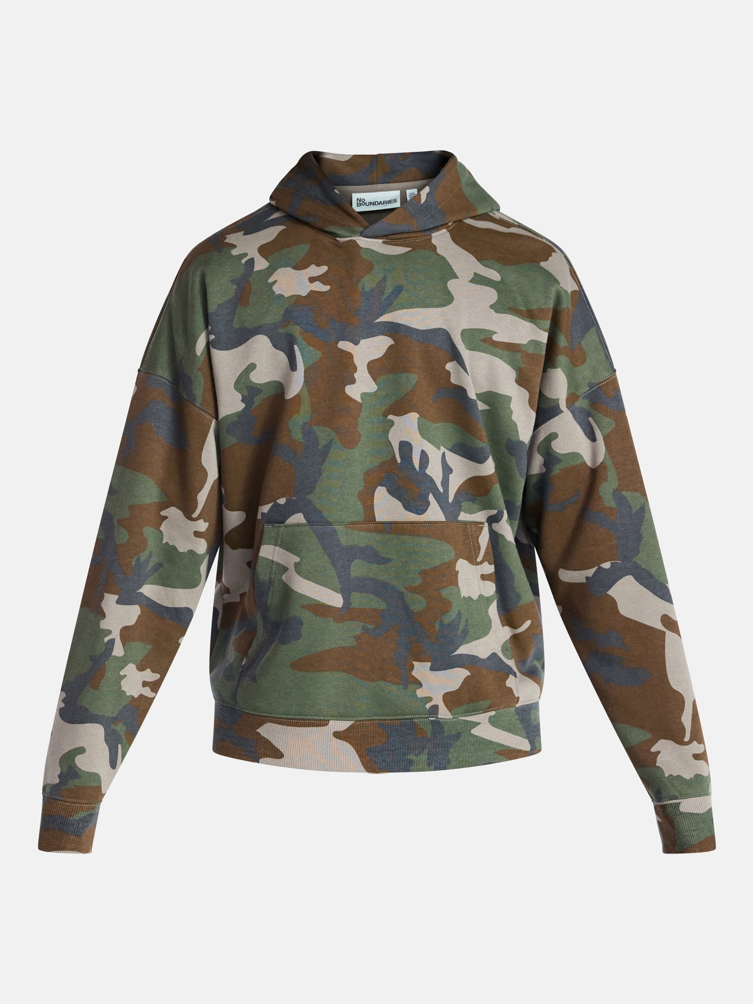 No Boundaries Oversized Hoodie with Long Sleeves, Men's XS-4XLT