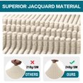 thumbnail image 3 of Stretch Jacquard Chair Seat Covers Seat Covers for Dining Room Chair Covers Chair Seat Slipcovers Removable Washable Chair Seat Cushion Slipcovers for Dining Room (4 Pack, Natural), 3 of 7