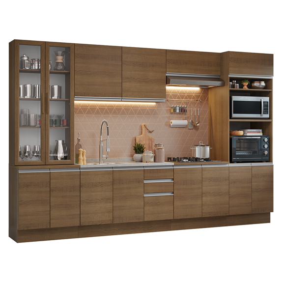 Cocina Integral Completa Armario de Vidrio Madesa Glamy MM 1