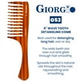 thumbnail image 5 of 8" Handmade Wide Tooth Detangling Comb, 5 of 15