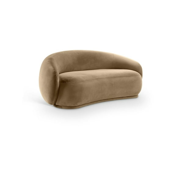 Meridian Furniture Emery Beige Velvet Loveseat