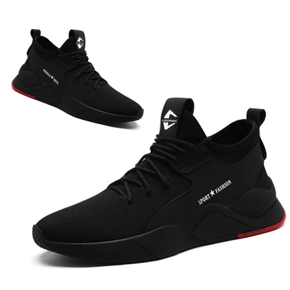 CORANSBER Steel Toe Safety Shoes for Men Women Work Sneakers Breathable Lightweight Industrial & Construction Shoe