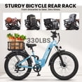 thumbnail image 7 of ESKUTE C300R 750W Electric Bike for Adults, 48V 20.8Ah Battery, 26"x4.0" Fat Tire Step-Thru Ebike, 20MPH, 80 Miles, Full Suspension Electric Bicycle, 8-Speed Blue, UL2849, 7 of 7