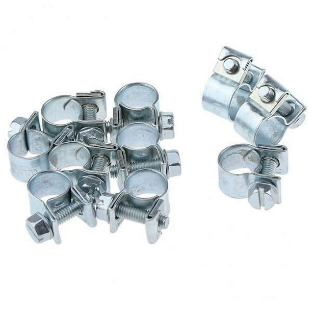 6x10x Abrazaderas De Manguera Clips De Línea De Combustible Abrazadera Para Tubería De Diésel Ø 8 - 10 Mm 6 piezas