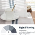 thumbnail image 6 of Striped Valance Farmhouse Window Treatment Linen Textured Drapes for Small Windows Kitchen Living Room RV Vintage Light Filtering Valance 16 Inch Rod Pocket 1 Panel Blue and Grey Stripe, 6 of 8
