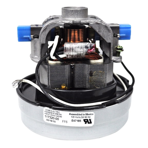 Ametek Lamb 5.7 Inch 1 Stage 120 Volt B/B HE Thru-Flow Vacuum Motor 117320-00