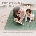 thumbnail image 4 of Comfy Cubs Premium Play Mat, Square 56"x56" - Kids & Toddler Mat, Non-Slip Bottom - Fern, 4 of 7