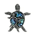 thumbnail image 2 of Broches para mujer, broche vintage con forma de tortuga de cristal y piedra azul enorme, broche con personalidad única, decoración., 2 of 4