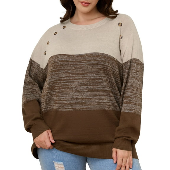 Daystry Women's Oversized Long Sleeve Casual Knit Pullover Sweater Pullover