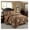 Brown, variant on 3 Piece Animal Print Comforter with Pillow Sham, Chocolate Brown Leopard Zebra Giraffe Forest Theme Design Queen Size Bedding- Safari (Brown, Queen)