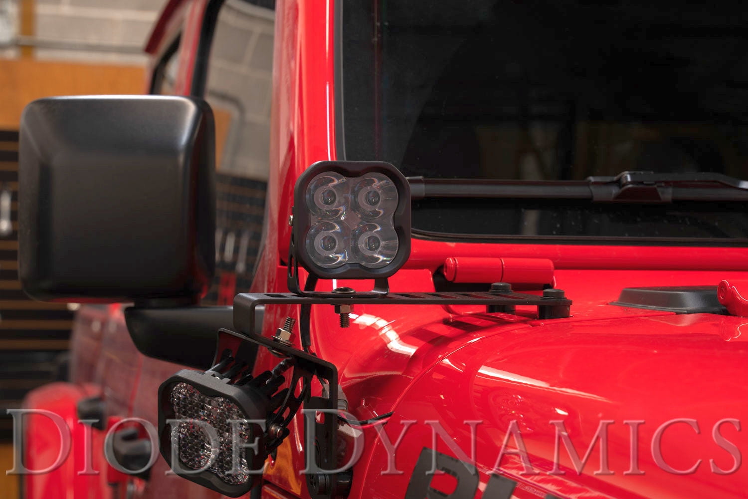 Diode Dynamics DD6554 Cowl LED Bracket Kit for 18-20 Wrangler JL/Gladiator White Fits select: 2018-2019,2021 JEEP WRANGLER UNLIMITED