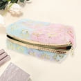 thumbnail image 3 of 1 Pc Women Portable Stars Makeup Bag for Travel Vacation Light Assorted Color Plush, 3 of 4