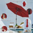 thumbnail image 4 of JUSTLET 9' Outdoor Market Patio Umbrella W/ Push Button Tilt And Crank, Red, 4 of 9