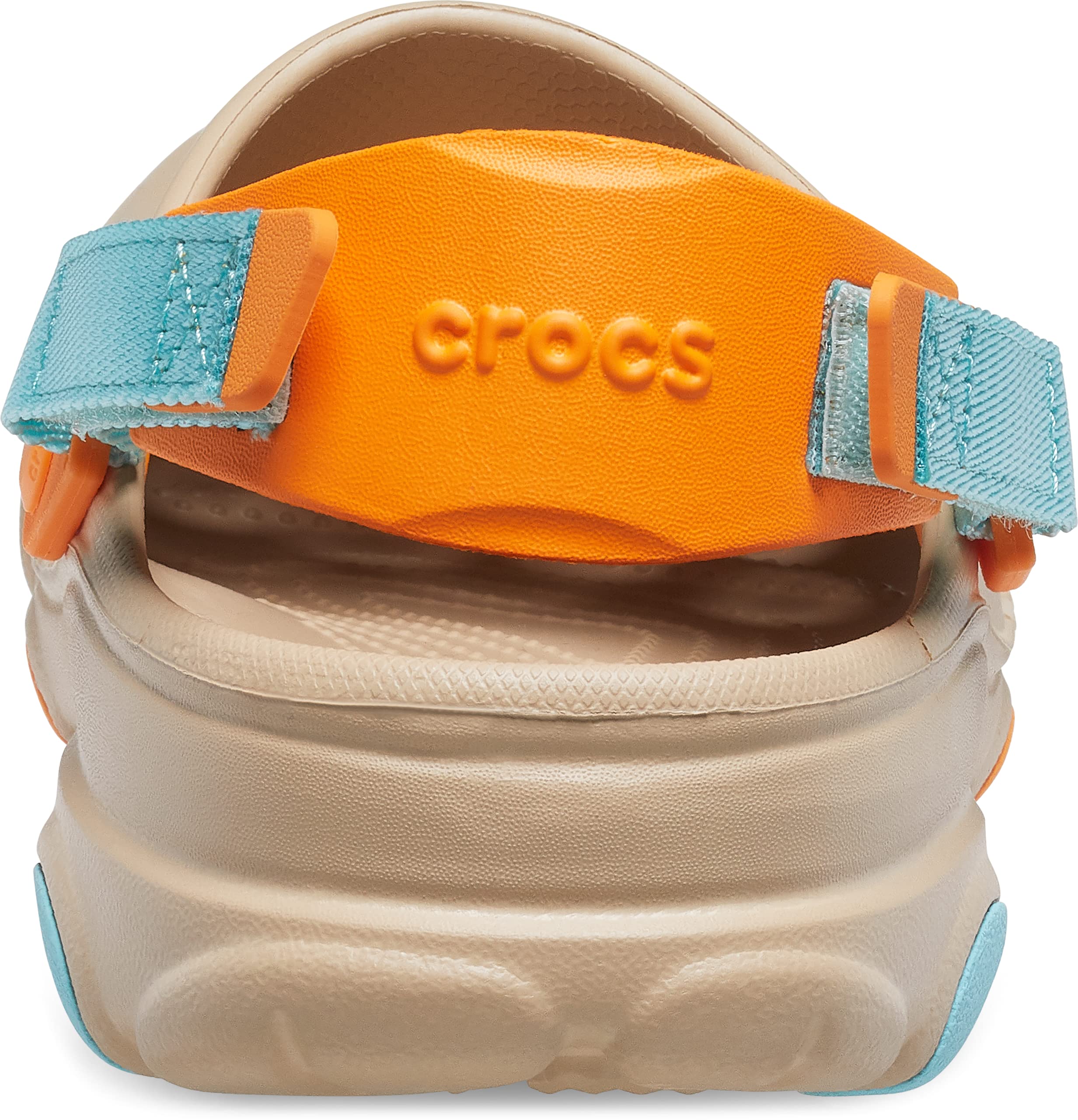 CROCS Classic All-Terrain Clog in Tan with Orange and Light Blue Strap Crocs Unisex Classic All Terrain Clogs, Chai Multi, 11 UK  main image 4