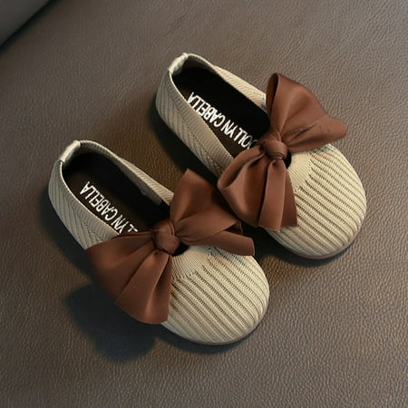 

Toddler Kids Baby Girls Shoes Bowkont Princess Shoes Solid Casual Shoes