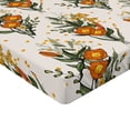 thumbnail image 2 of Ambesonne Hawaii Fitted Sheet 2 Pcs Set, Vintage California Poppy, Full, Burnt Orange Champagne, 2 of 3
