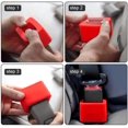 thumbnail image 4 of Car Seat Belt Buckle Holder Up - Car Seatbelt Guard - Silicone Seat Belt Holder,Makes Receptacle Stand Upright for No-Hassle Buckling (Red, 2 Pack), 4 of 6