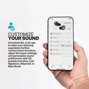JLab Go Pop+ True Wireless Earbuds, Black, Bluetooth, IPX4, Be Aware Mode, Customize Sound, Controls