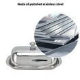 thumbnail image 7 of Clearance Under $20 Butter Dish With Lid Stainless Butter Container For Countertop Butter Holder With Handle Cover Cheese Container Classic Butter Tra, 7 of 7