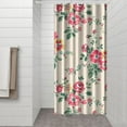thumbnail image 3 of Waterproof Pioneer Shower Curtain 36x72 Inch Polyester Unique Colorful Floral Shower Curtain for Bathroom Hotel Home Decor with 7 Plastic Hooks, 3 of 5