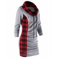 thumbnail image 2 of Winter Fall Dresses for Women Wedding Guest Long Sleeve Fashion Plaid Scarf Collar Buttons Decoration Patchwork Casual Dress, 2 of 5