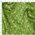 thumbnail image 4 of Soimoi Green Moss Georgette Fabric Fox & Bunny Kids Print Sewing Fabric Yard 42 Inch Wide, 4 of 5