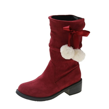

Womens Winter Boots Women Snow Boots Winter Boots For Women Shoes Low-Heel Comfortable Outdoor Non-Slip Outdoor Snow Boots Red