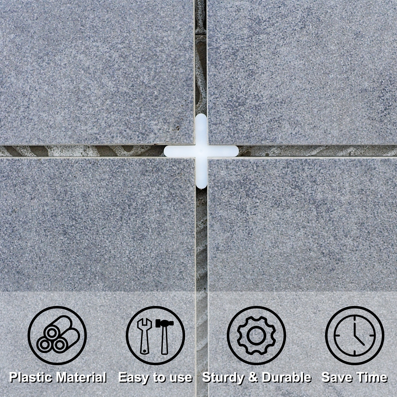 600Pack Tile Spacers, 5mm 3/16" Cross Shape Wall Floor Tile Spacer (White)