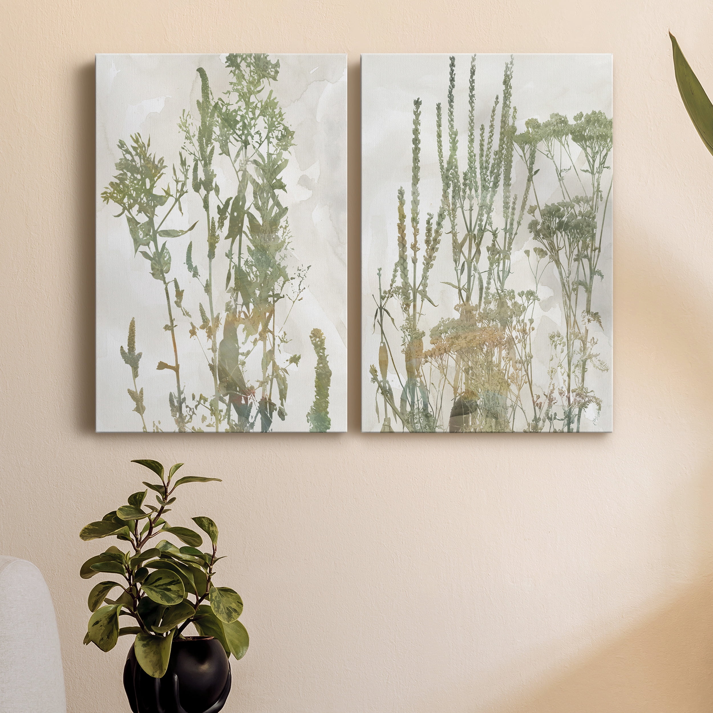Untamed Garden I Premium Gallery Wrapped Canvas - Ready to Hang - Set of 2 - 8 x 12 Each