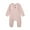 Pink, variant on Emy Dola Baby Romper Jumpsuits Newborn Boys Girls Ribbed Button Short Sleeve Footless Pajamas Sleep and Play Pjs 3-24 Months