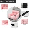 thumbnail image 3 of Unique Bargains Dog Car Seat Adjustable Straps Dog Booster Seat for Small Medium Large Dogs and Cats Pet for Car Pink, 3 of 7