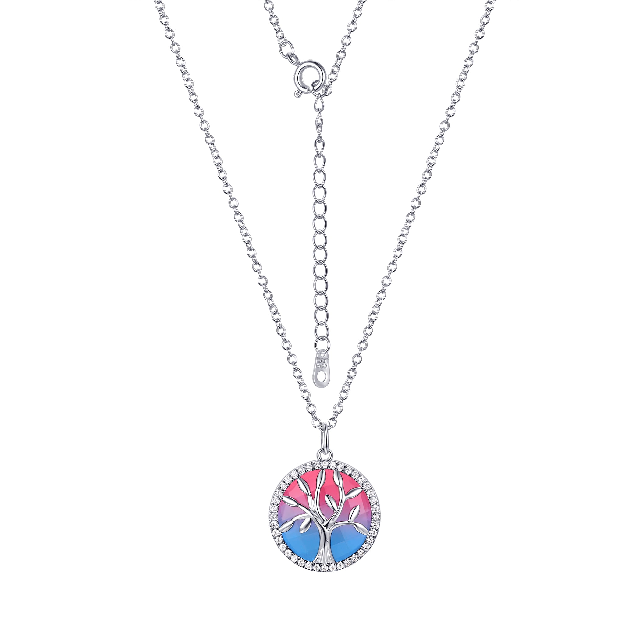 Believe by Brilliance Women's Fine Silver Plated Pendant & Earring Set with Crystal & Cubic Zirconia