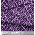 thumbnail image 3 of Soimoi Purple polyester Crepe Fabric Triangular Arrow Decor Fabric Printed Yard 42 Inch Wide, 3 of 3