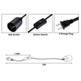 thumbnail image 5 of Simple Deluxe 15 Feet 360W Extension Hanging Lantern Pendant Light Lamp Cord Cable E26 Socket On/Off Switch (No Bulb Included), 2 Pack, Black, 5 of 7
