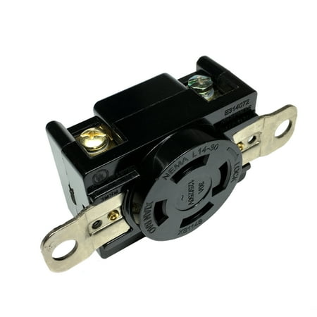 NEMA L14-30R 30A 125V/250V Twist Locking Electrical Plug Female Wall Receptacle