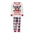 thumbnail image 2 of Meihuid Christmas Family Pajamas Set Reindeer Pattern Tops And Pants, 2 of 4