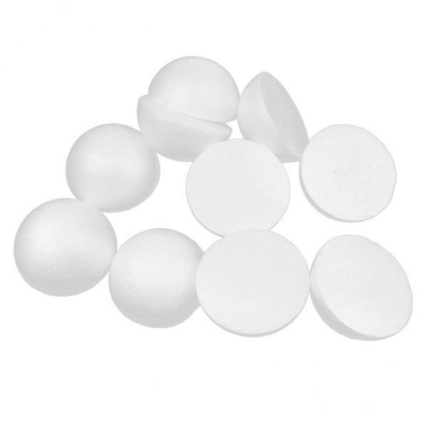 Paquete de 8 bolas de espuma Blanca de 4 Pulgadas Soledad poliestireno para bricolaje