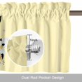 thumbnail image 6 of Bee Happy Valance Curtain for Windows Dwarfs Daisy Honey Farmhouse Yellow Rod Pocket Curtain Valances Short Window Treatments Panels for Kitchen Bathroom Laundry Room Basement 56 x 16 Inch, 6 of 9