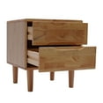 thumbnail image 5 of Modern Wooden Nightstand with 2 Drawers, Beige, 5 of 12