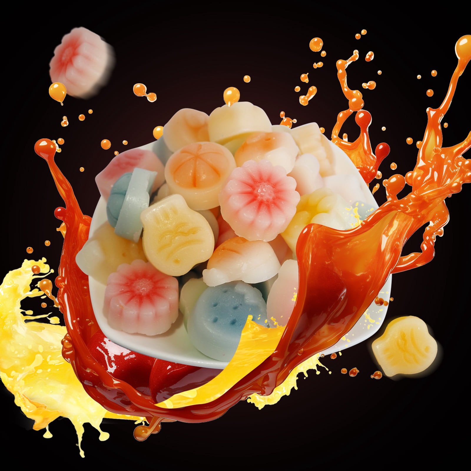 GummyGlow Fruity Wax Candy, 55-65 Pieces Chewy Candies, Wax Bottles Fun Nostalgic Candy Drink 0.75 bl