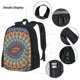 thumbnail image 3 of Easygdp Round Mandala Mochila para Niños y Niñas con Set de Caja de Almuerzo y Estuche para Lápices 3 en 1, Mochila Escolar Estampada para Adolescentes, 3 of 7