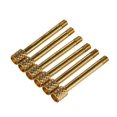 thumbnail image 3 of Puente de trémolo para guitarra eléctrica con tornillos de bloqueo de cuerdas, 6 piezas en latón dorado, sin bloque de inserción, resistente y anticorrosivo., 3 of 6