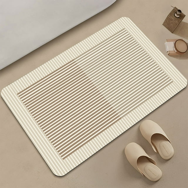 Diatomite Bathroom Rug Blanket Microfiber Absorbent Non Slip Mat with TPR Backing for Home,Vanity,Vacation Spaces Pet Room Machine Washable Quick Drying Design