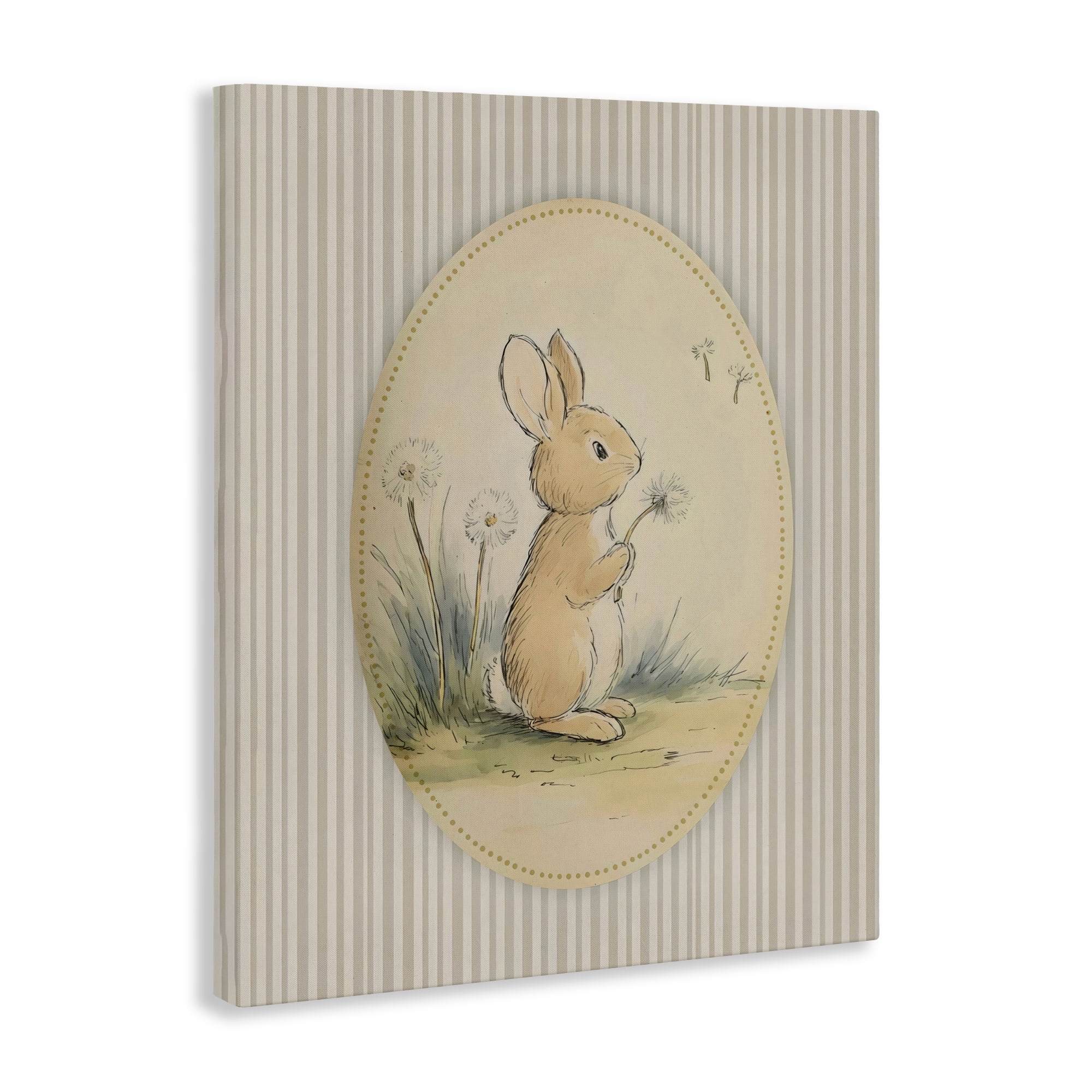 Stupell Industries Baby Bunny in Dandelions Canvas Wall Art, design by Arlington Prints