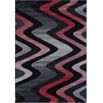 thumbnail image 2 of Handcraft Rugs - Lava Red / Gray / Silver / Black / Abstract Area Rug Modern Contemporary Zigzag, Crisscross Wave Design, 2 of 6