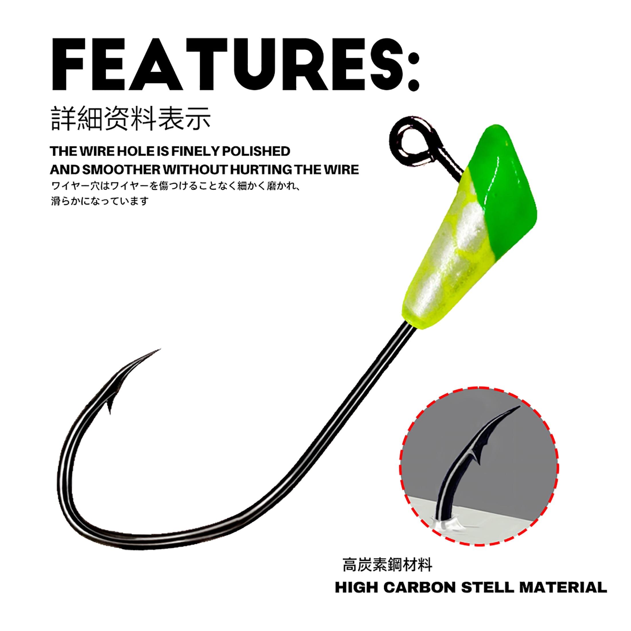 Shad Dart Case of 25pc Jig Heads Fishing Hooks for Shad Crappie Panfish Bass Lures 1/32oz 1/64 oz